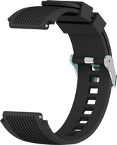 Samsung Galaxy Watch (46MM) Siliconen Bandje Vertical Stripe |Zwart / Black| Premium kwaliteit |One Size|TrendParts