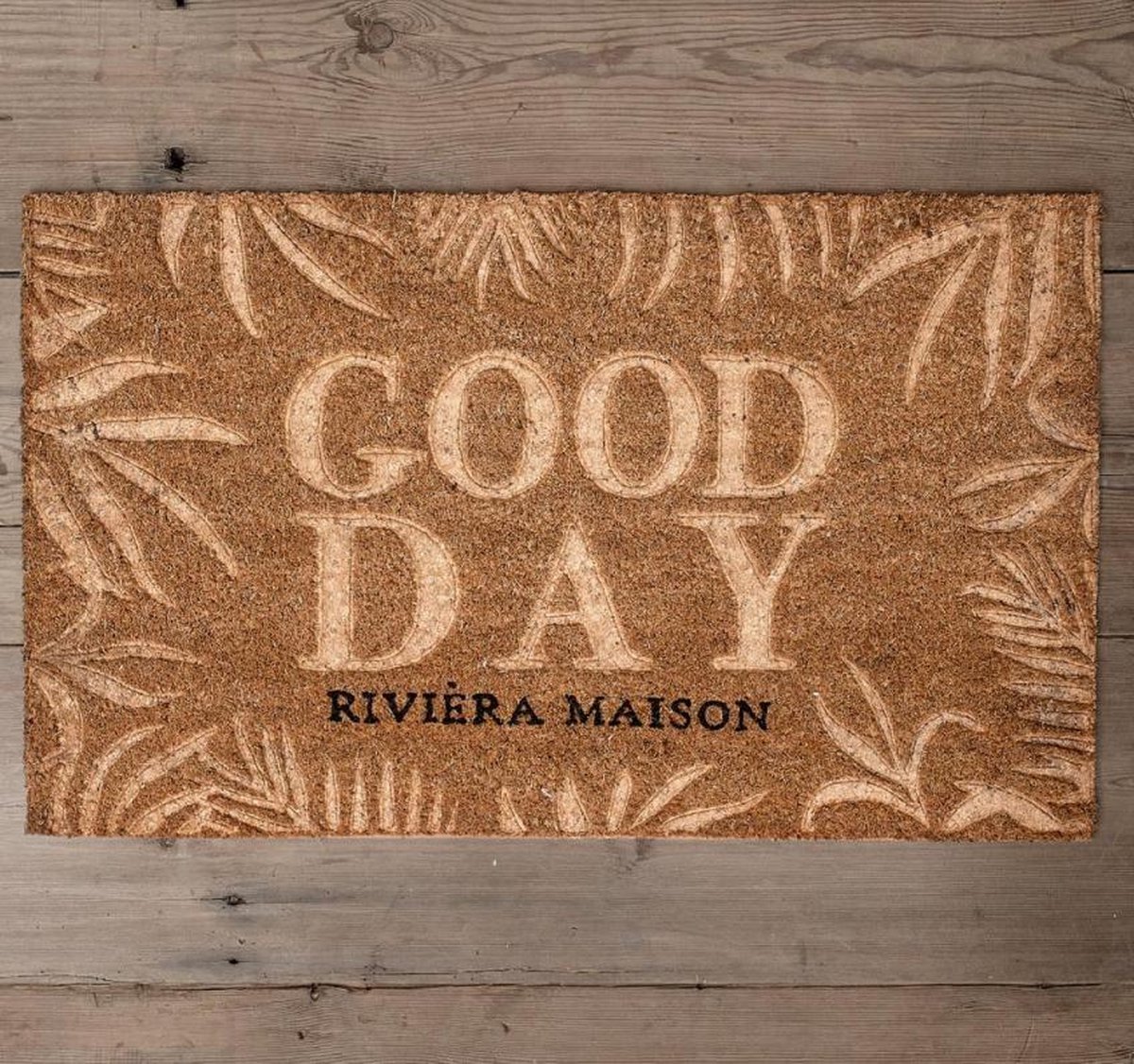 Rivièra Maison RM Good Day Leaves Doormat, Deurmat, Kokosmat | bol.com