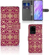 Geschikt voor Samsung Galaxy S20 Ultra Wallet Case Barok Pink