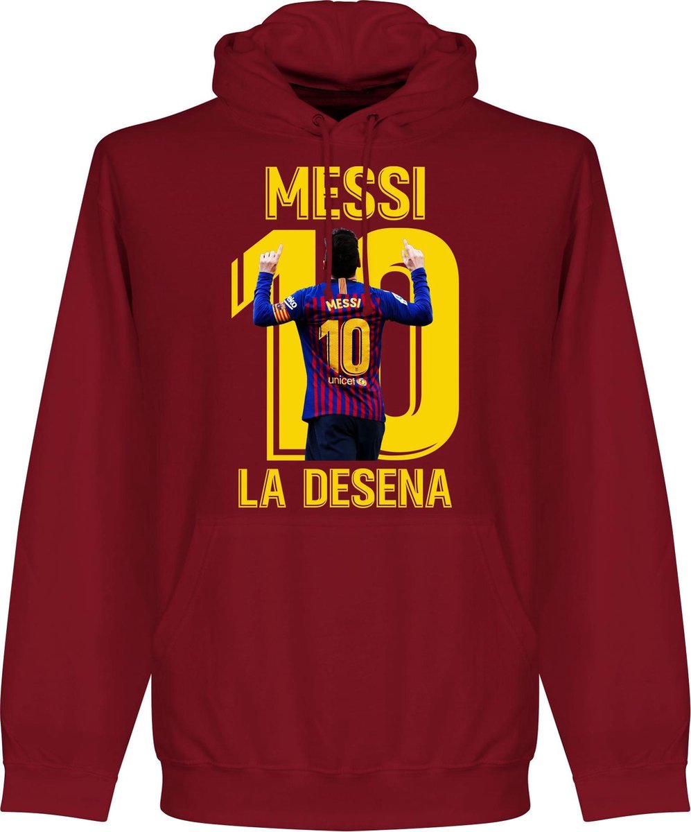 Messi La Desena Hoodie - Donker Rood - XL