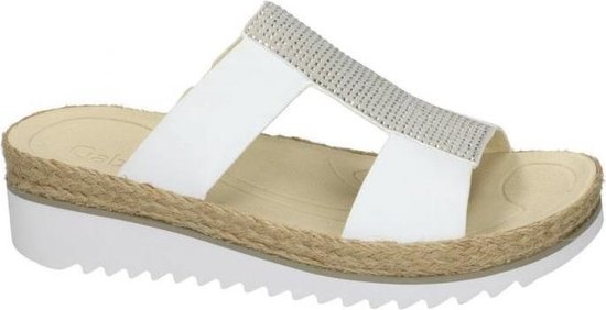 Gabor – 03.705.21 – Wit leer slipper – Elias Shoes – Schoenen webshop
