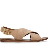 Sacha - Dames - Beige suède sandalen - Maat 36