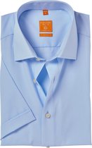 Redmond modern fit overhemd - korte mouw - lichtblauw - Strijkvriendelijk - Boordmaat: 37/38