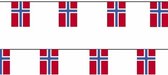 2x Papieren slinger Noorwegen 4 meter - Noorse vlag - Supporter feestartikelen - Landen decoratie/versiering