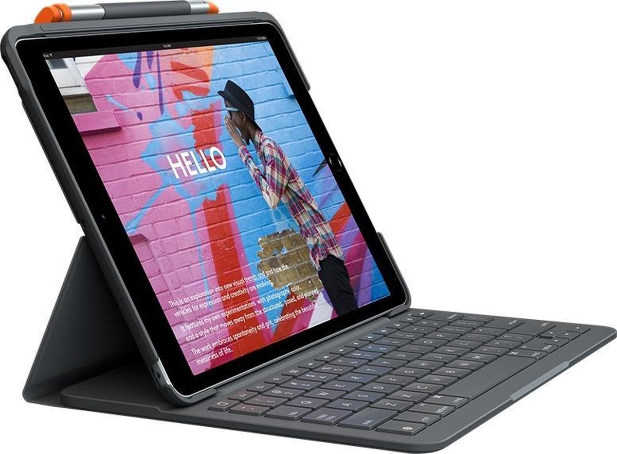 Logitech Slim Folio Grafiet Bluetooth QWERTY Italiaans