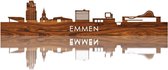 Skyline Emmen Palissander hout  - 80 cm - Woondecoratie design - Wanddecoratie met LED verlichting