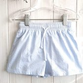 Zwembroek Vichy blauw met wit| maat 80