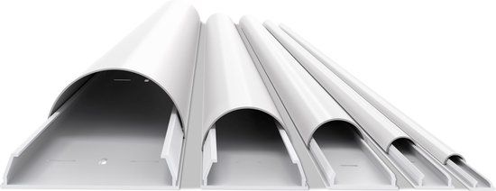 Kabelgoot - Materiaal: PVC Aantal: 2 stuks Kleur: Grijs Afmetingen: 40 x 6.3 x 2.8 mm