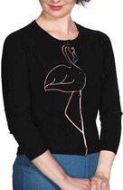 Dancing Days Cardigan -L- FLAMINGO HONNIE Zwart