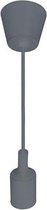 LED Plafondlamp - Plafondverlichting - Turno - Rond - Mat Grijs Kunststof - E27 - BSE