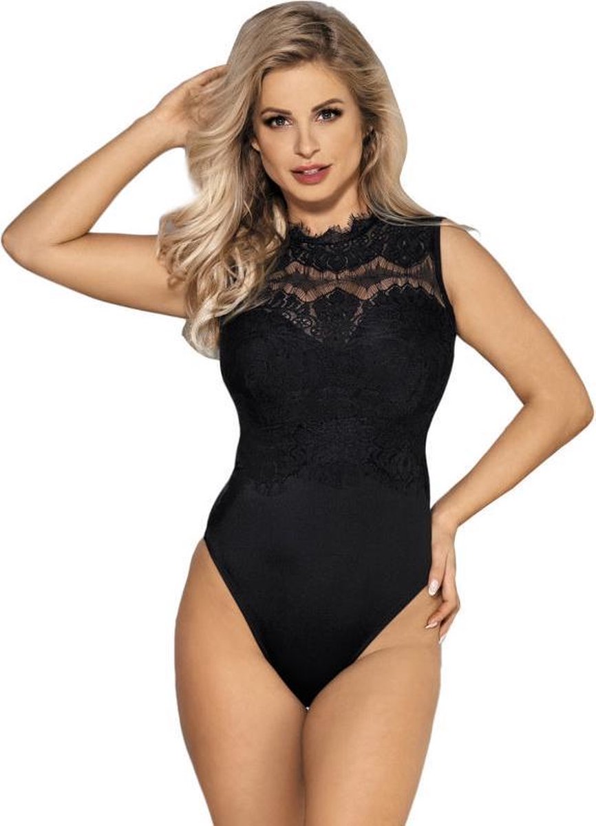 Subblime Opaque Black - Erotische Teddy - Opaque - Kant Afwerking - S/m