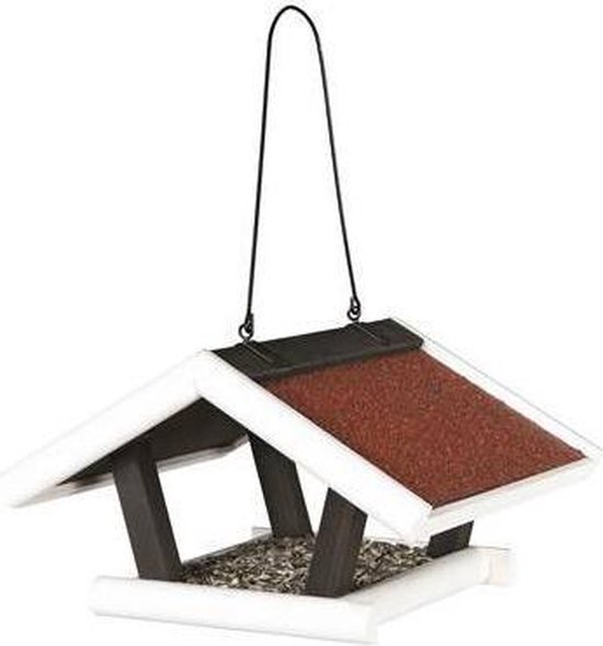 Trixie nature vogelhuis hang zwart / wit 17x19x14 cm