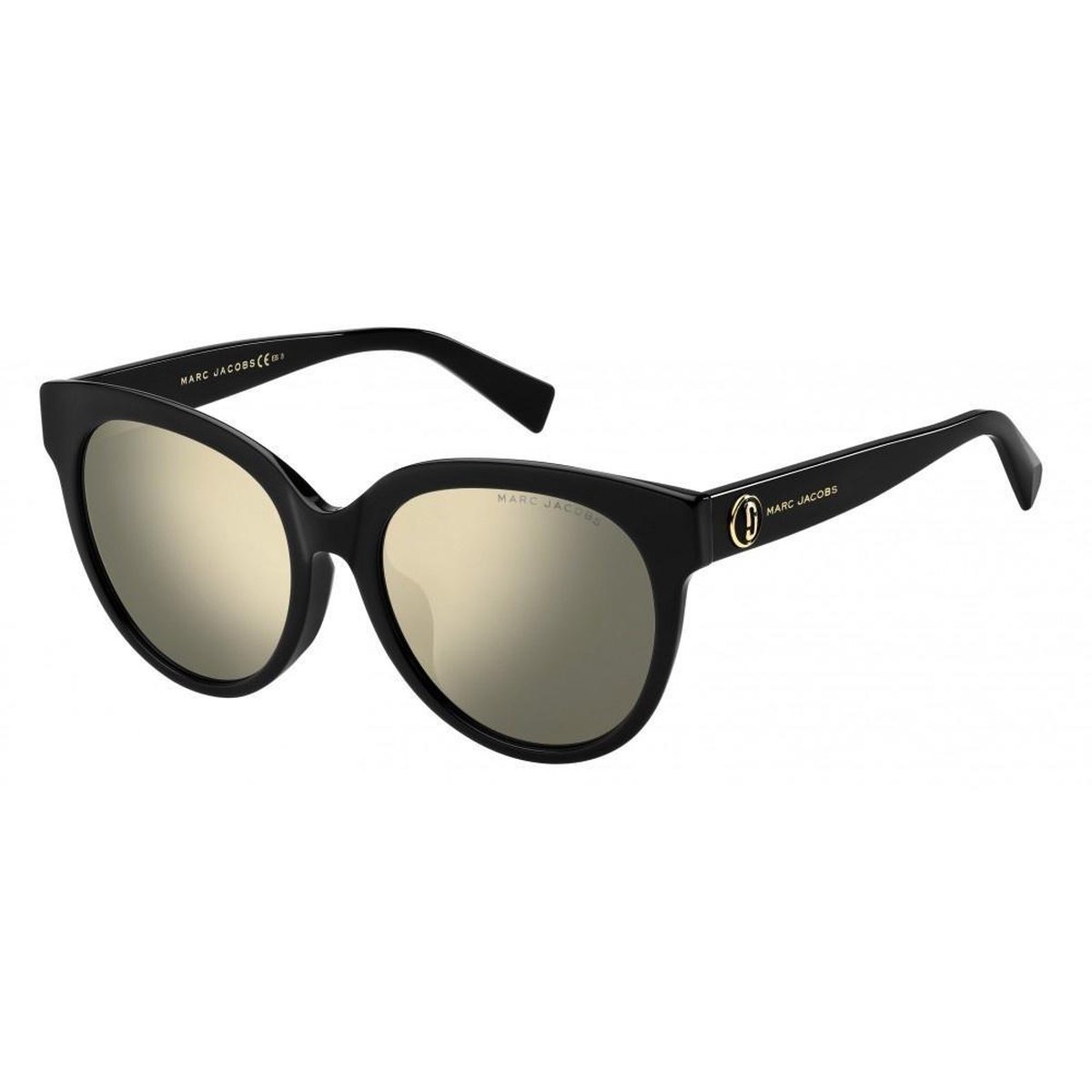 Marc Jacobs Ronde zonnebril zwart-goud elegant Accessoires Zonnebrillen Ronde zonnebrillen 