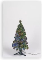 Groene kerstboom in PVC - H 80 cm - Veelkleurige optische vezel - 24 V geanimeerd licht