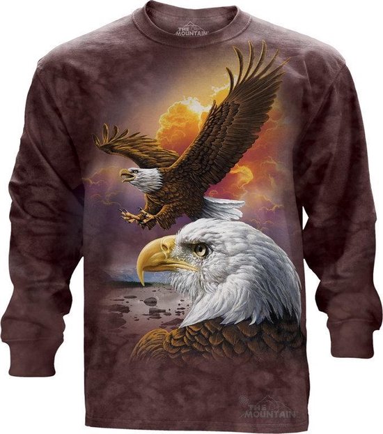 The Mountain T-shirt unisexe à manches longues Eagle And Clouds S