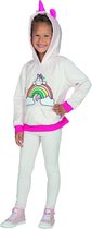 Eenhoorn Kostuum | Magische Eenhoorn Theodor Hoodie | Meisje | Maat 104 | Carnaval kostuum | Verkleedkleding