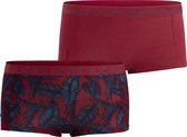 Bjorn Borg - Dames - 2-Pack NY Palmleaf Minishorts - Rood - L