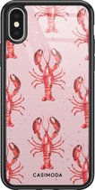 iPhone X/XS hoesje glass - Lobster all the way | Apple iPhone Xs case | Hardcase backcover zwart