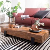 Nancy's Moderne Salontafel - Boomstamtafel - Woonkamertafel - Sheesham Hout - 115 x 22 x 44 cm
