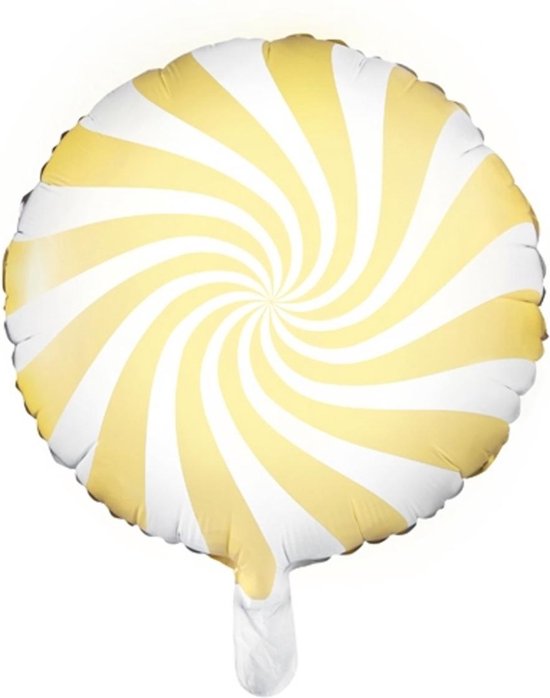 Folie ballon Candy - 45cm Pastel Geel - Partydeco