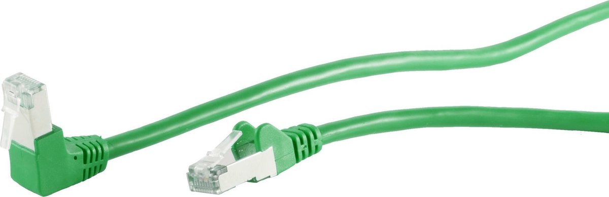 S/FTP CAT6 Gigabit netwerkkabel haaks/recht / groen - 10 meter
