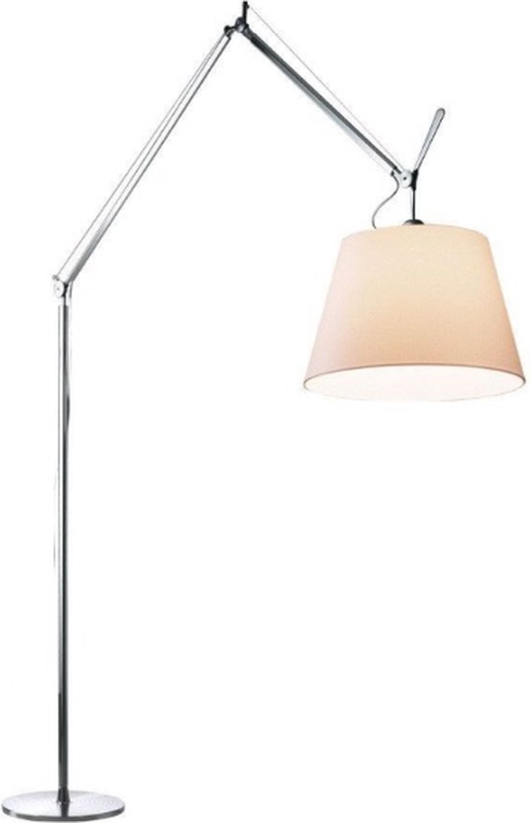 Artemide Tolomeo Mega vloerlamp schakelaar aluminium/Ø 42 cm perkament