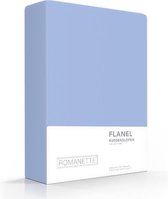 Romanette - Flanel - Kussenslopen - Set van 2 - 60x70 cm - Blauw