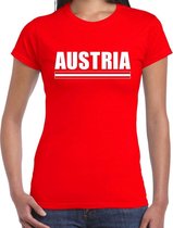 Austria / Oostenrijk supporter t-shirt rood voor dames M