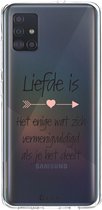 Casetastic Samsung Galaxy A51 (2020) Hoesje - Softcover Hoesje met Design - Liefde is Print