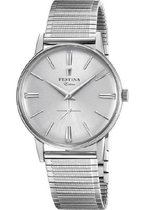 Festina F20250-1 Vintage - Horloge - Staal - Zilverkleurig - Ø 36 mm