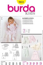 Burda Naaipatroon 9831 - Combinaitie: babykleding in variaties