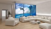 Dolphins Sea Wave Jump Photo Wallcovering