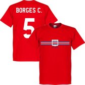 Costa Rica Borges C. Team T-shirt - Rood - S