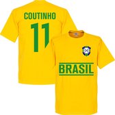 Brazilië Team T-Shirt Coutinho - S