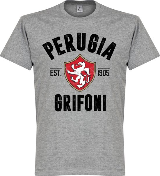 Perugia Established T-shirt - Grijs - XXXL
