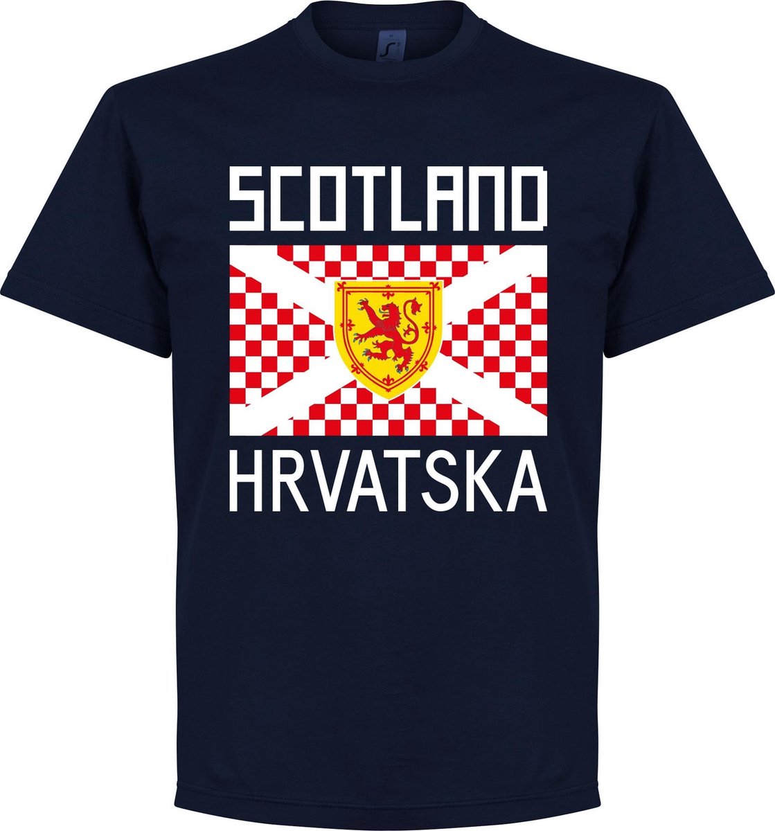 Schotland Kroatië Supporters T-Shirt - Navy - XL