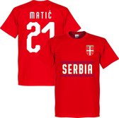 Servië Matic 21 Team T-Shirt - Rood - XXL