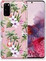 TPU Hoesje Samsung Galaxy S20 Flamingo Palms