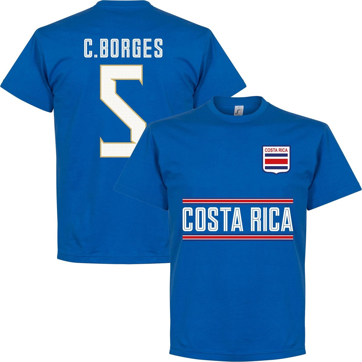 Costa Rica C. Borges 5 Team T-Shirt - Blauw  - XXL