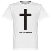 Peace, Love, Football T-shirt - M