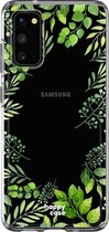 HappyCase Hoesje Flexibel TPU Leaves Print Geschikt voor Samsung Galaxy S20