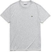 Lacoste Effen + Ronde Hals t-shirt heren midden grijs
