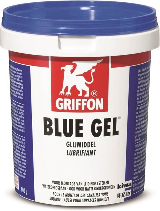 Foto: Griffon glijmiddel blue gel pot 800gr kiwa