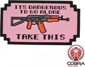 It is dangerous to go alone AK-47 militaire PVC patch embleem met klittenband