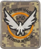 The Division SHD Extremis Malis Extrema Remedia Digital Camo Geborduurde patch embleem met klittenband