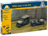 1:72 Italeri 7506 Willys Jeep 1/4 Ton 4X4 (2x) - Fast Assembly Plastic kit