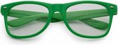 Freaky Glasses® - nerdbril - bril zonder sterkte - retrobril - nepbril - groen