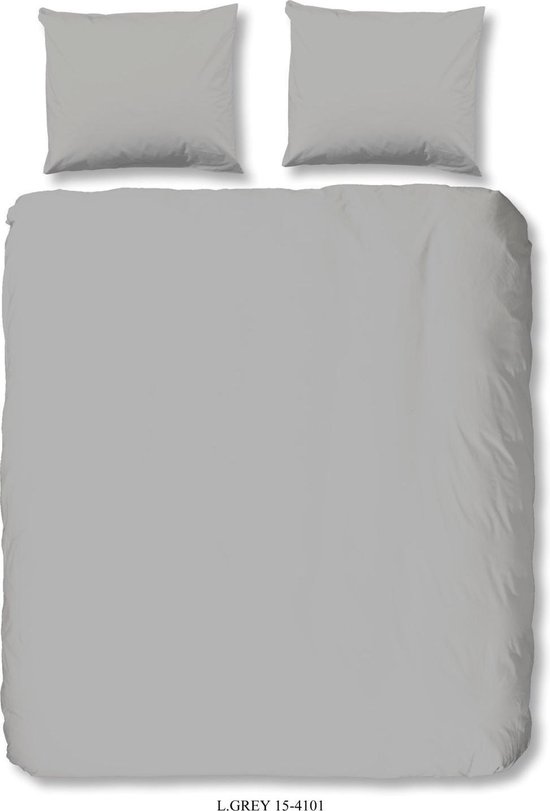 Dekbedovertrek Uni Cotton - Licht Grijs - 2-persoons (200 x 220 cm) -  Katoen - Grijs... | bol.com