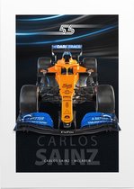 Carlos Sainz (McLaren F1 2020) - Foto op Forex - 50 x 70 cm (B2)