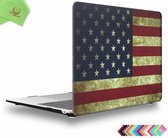 Macbook Hoes Case Cover voor New Macbook Air 13 inch 2018/2019 A1932 - Laptop Cover - Retro Amerikaanse Vlag